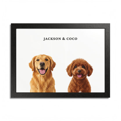 Custom Two Pet Portrait
