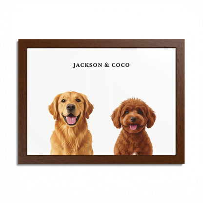 Custom Two Pet Portrait