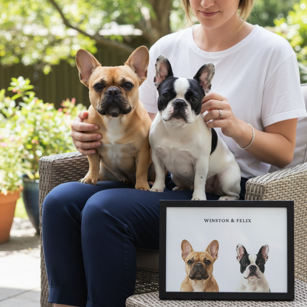 Custom Two Pet Portrait